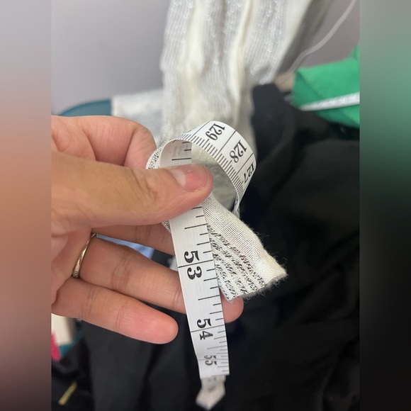 New Blue Island Silver White Wrap Maxi Dress Striped Glitter V Neck Spring - Picture 15 of 16